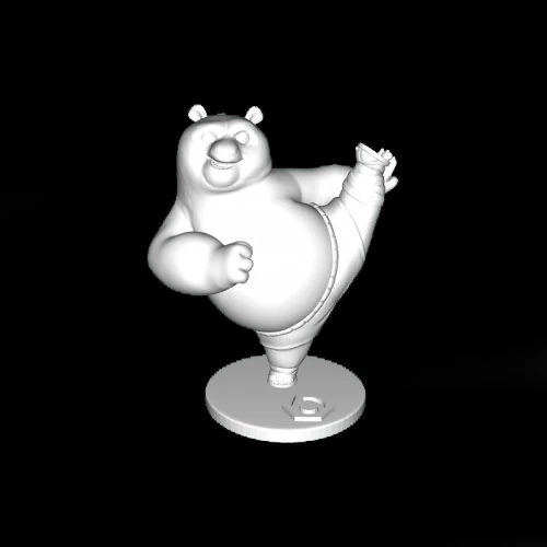 Kung Fu Panda Modello di stampa 3D .c4d .max .obj .3ds .fbx .stl .blend 