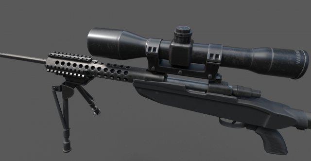 new iranian 762 mm rifle Modèle 3D .c4d .max .obj .3ds .fbx .stl .blend 