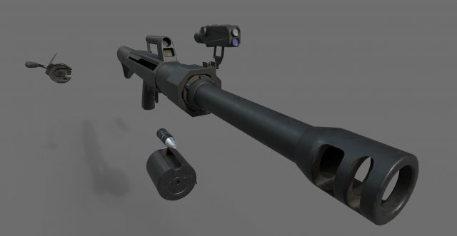 chinese automatic grenade launcher qlu-11 lg-5 3D-Modell .c4d .max .obj .3ds .fbx .stl .blend 