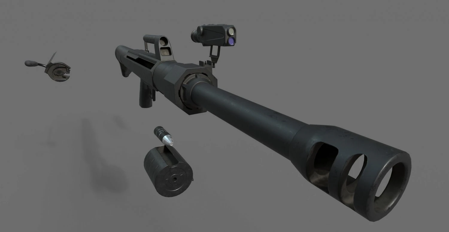 chinese automatic grenade launcher qlu-11 lg-5 3D Model .c4d .max .obj .3ds .fbx .stl .blend 