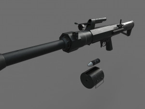chinese automatic grenade launcher qlu-11 lg-5 3D-Modell