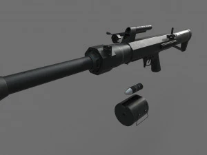 chinese automatic grenade launcher qlu-11 lg-5 3D Model