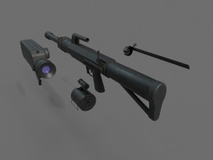 chinese automatic grenade launcher qlu-11 lg-5 3D-Modell
