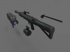 chinese automatic grenade launcher qlu-11 lg-5 3D Model