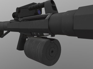 chinese automatic grenade launcher qlu-11 lg-5 3D-Modell
