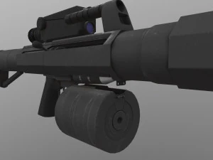 chinese automatic grenade launcher qlu-11 lg-5 3D Model