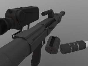 chinese automatic grenade launcher qlu-11 lg-5 3D-Modell