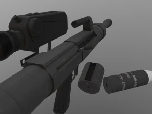 chinese automatic grenade launcher qlu-11 lg-5 3D Model