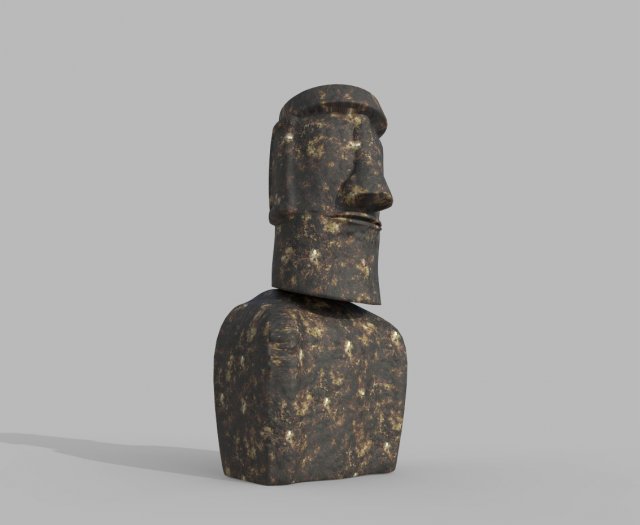 moai statue 3Dモデル .c4d .max .obj .3ds .fbx .stl .blend 