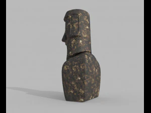 moai statue 3D Model