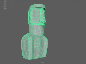 moai statue 3D Model