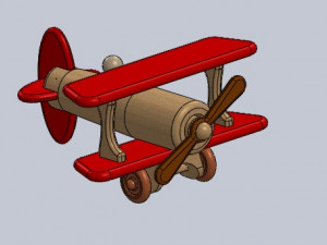 wooden toy plane 3Dプリントモデル