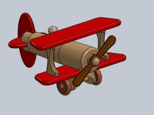 wooden toy plane 3D Print Model