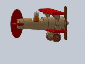 wooden toy plane 3D Print Model
