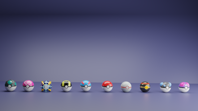 pokeballs 3Dモデル .c4d .max .obj .3ds .fbx .stl .blend 