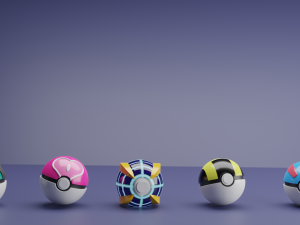 pokeballs 3Dモデル