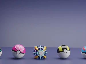 pokeballs 3D Model