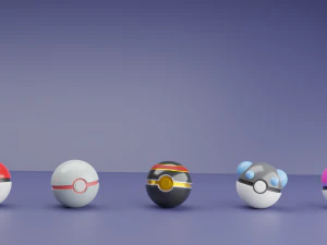 pokeballs 3D Model