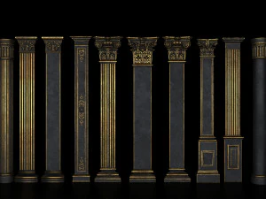 klasik s&uuml;tunlar 3D Model