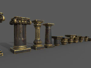 क्लासिक कॉलम 3D मॉडल