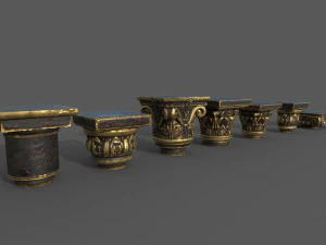 क्लासिक कॉलम 3D मॉडल