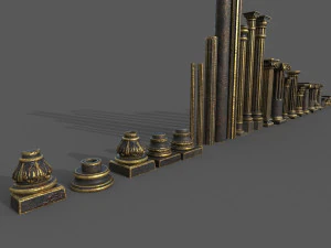 क्लासिक कॉलम 3D मॉडल