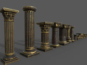 क्लासिक कॉलम 3D मॉडल
