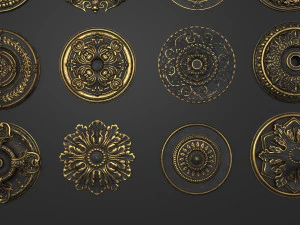 4k classic corniches 3D Model
