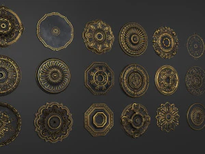 4k classic corniches 3D Model