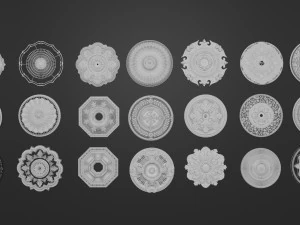 4k classic corniches 3D Model