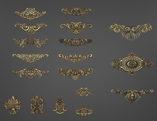 4k classic corniches 3Dモデル .c4d .max .obj .3ds .fbx .stl .blend 