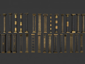 4k classic columns 3Dモデル