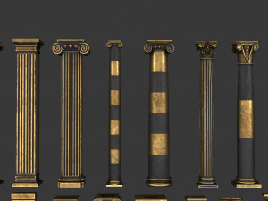 4k classic columns 3Dモデル