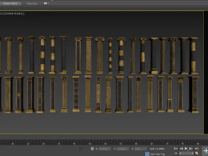 4k classic columns 3D Model