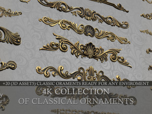 4k classical ornaments 3Dモデル
