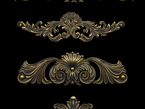 4k classical ornaments Modelo 3D