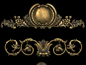 Adornos cl&aacute;sicos 4k. Modelo 3D