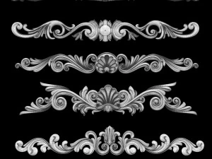 Adornos cl&aacute;sicos 4k. Modelo 3D