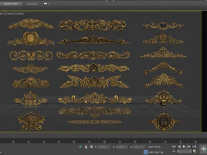 Adornos cl&aacute;sicos 4k. Modelo 3D