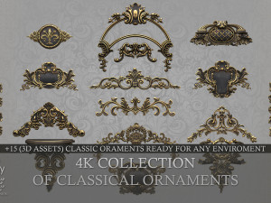 4k classical ornaments 3Dモデル