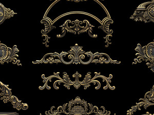 4k classical ornaments 3D 模型