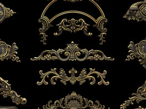 4k classical ornaments 3D Model