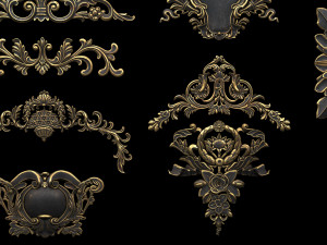 4k classical ornaments 3D 模型