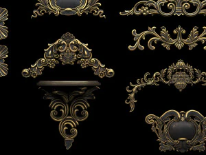 4k classical ornaments 3D Model