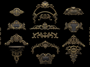 4k classical ornaments 3D 模型