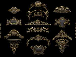 4k classical ornaments 3D Model