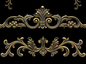 4k classical ornaments 3D Model