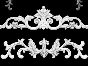 4k classical ornaments 3D Model