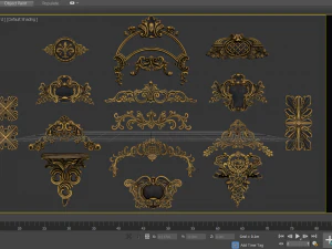 4k classical ornaments 3D Model