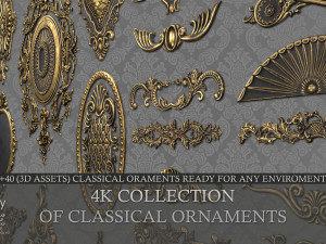 4k classical ornaments 3Dモデル